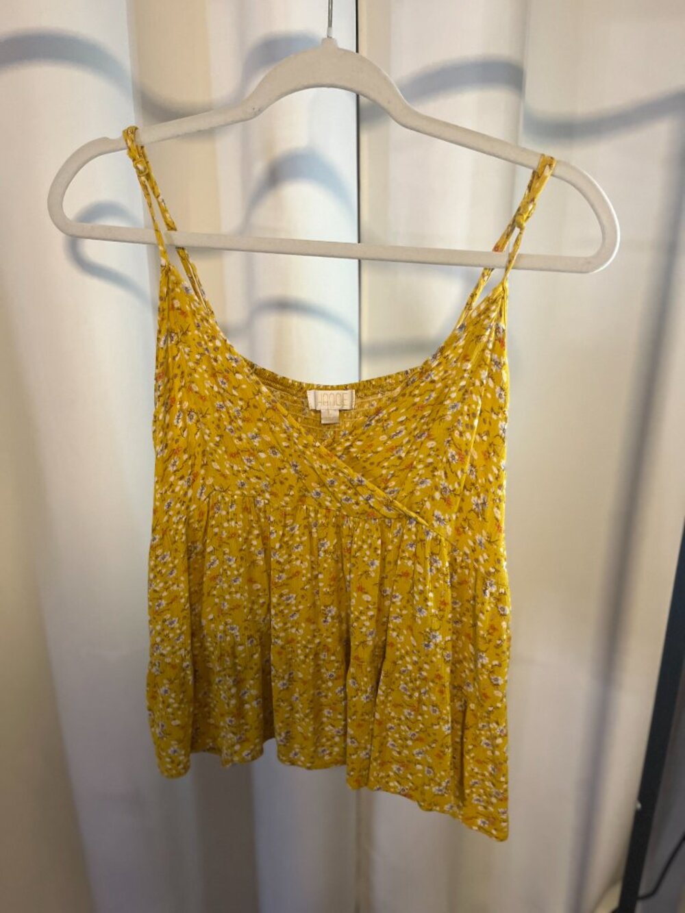 Yellow Floral String Top - Picture 2 of 3